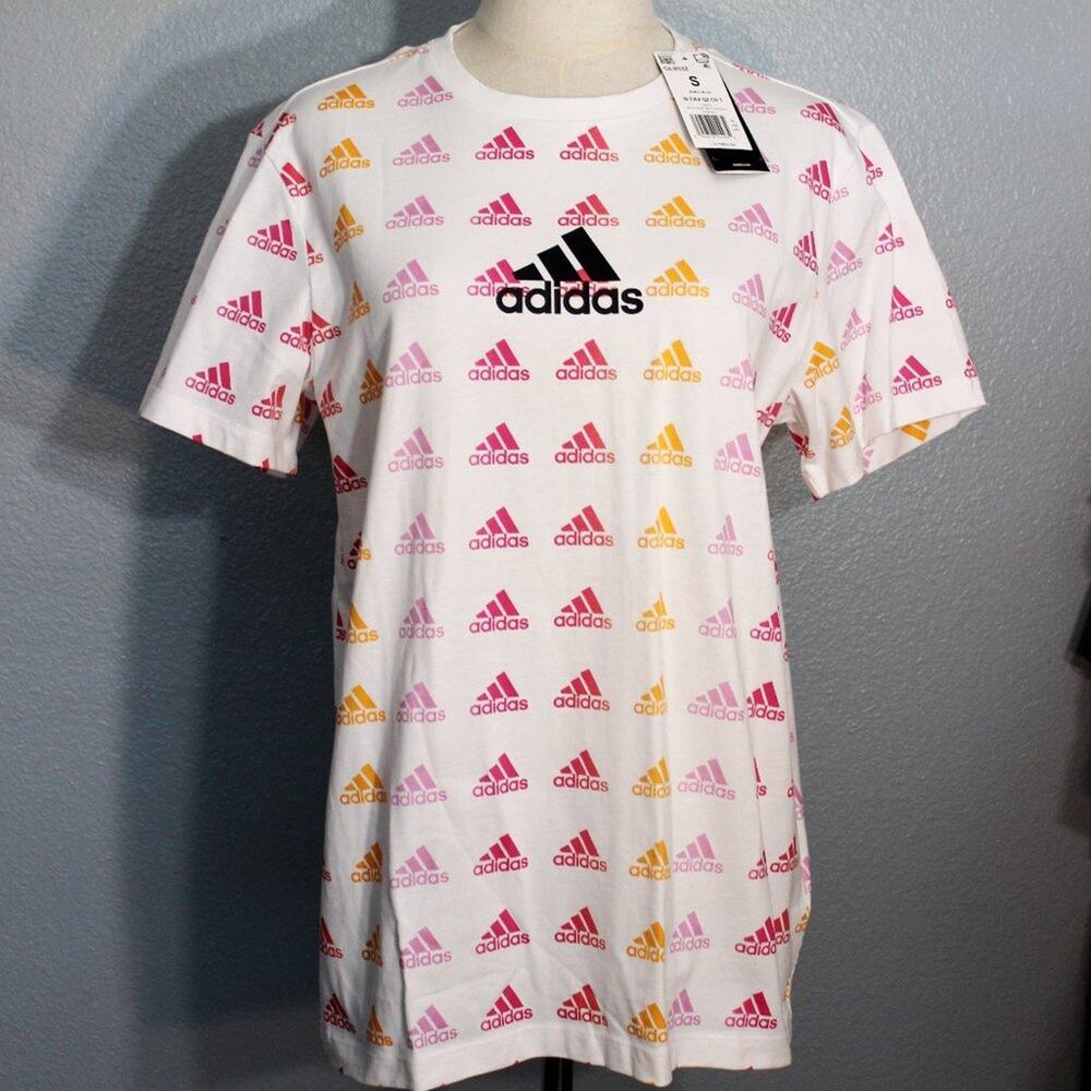 Adidas Gradient Logo Boyfriend Tee Size Small NWT